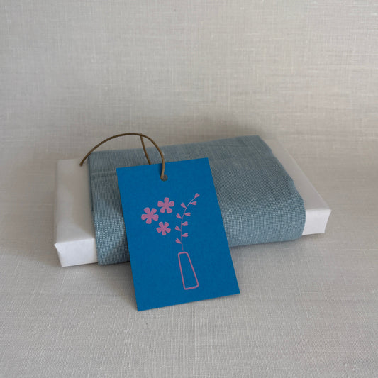 Vase & Flowers Gift Tag