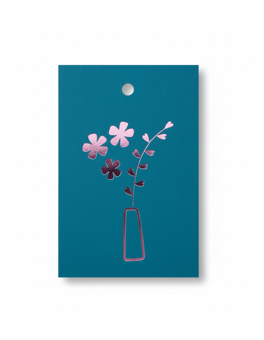 Vase & Flowers Gift Tag